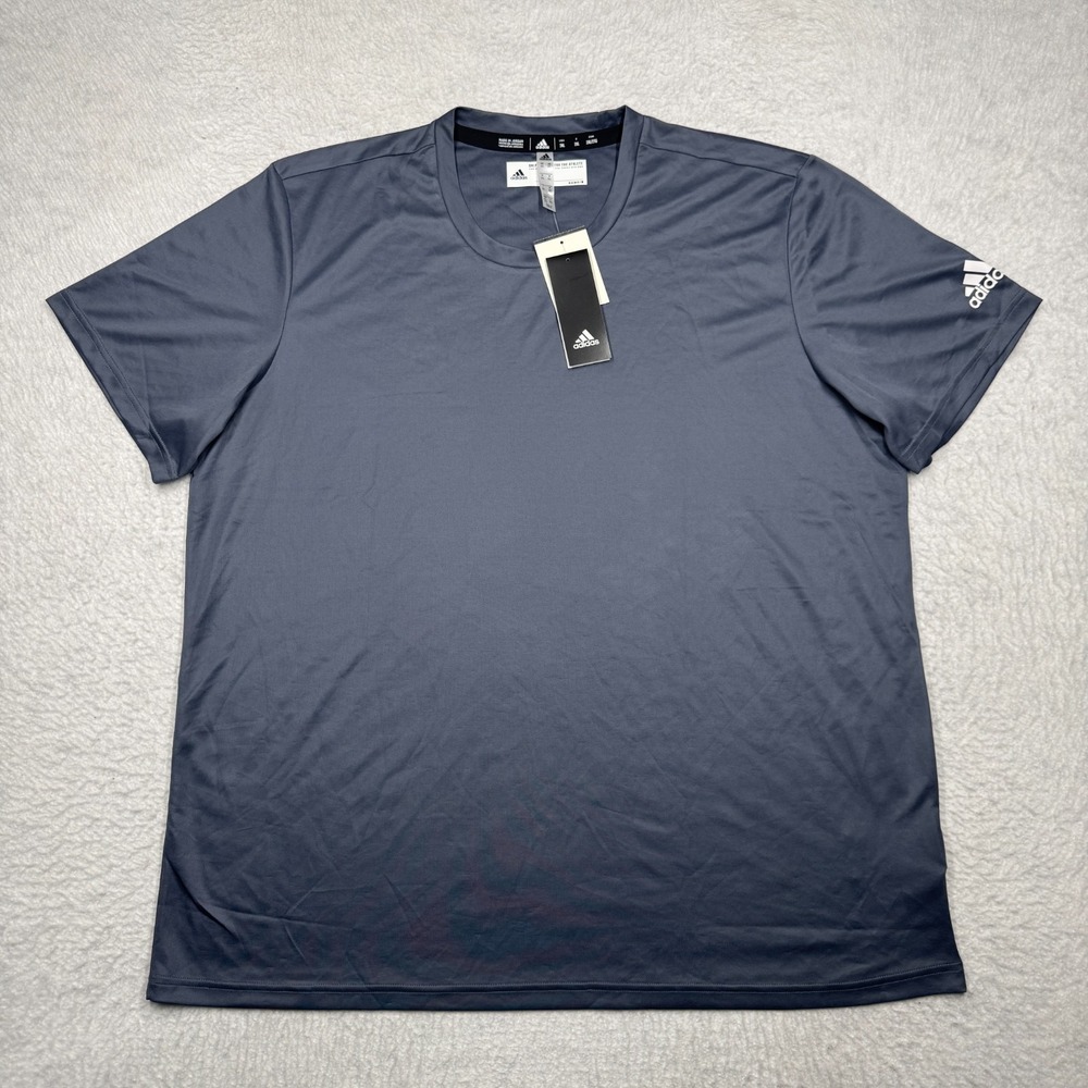 NWT Adidas ClimaTech Aeroready Short Sleeve Athletic T-Shirt Gray Men's Size 2XL
